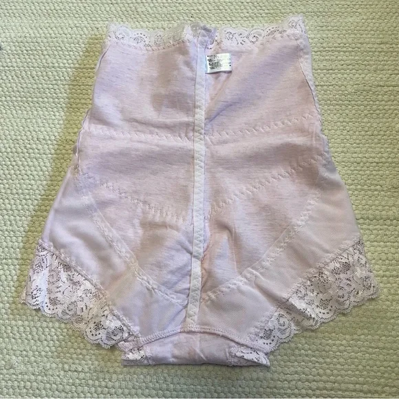 NWOT Pink Hi-Waist Shapewear Tummy Control Lace Brief Underwear Size S - Picture 5 of 8